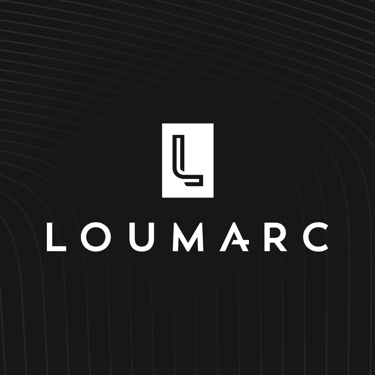 Loumarc Signs logo mockup without the tagline