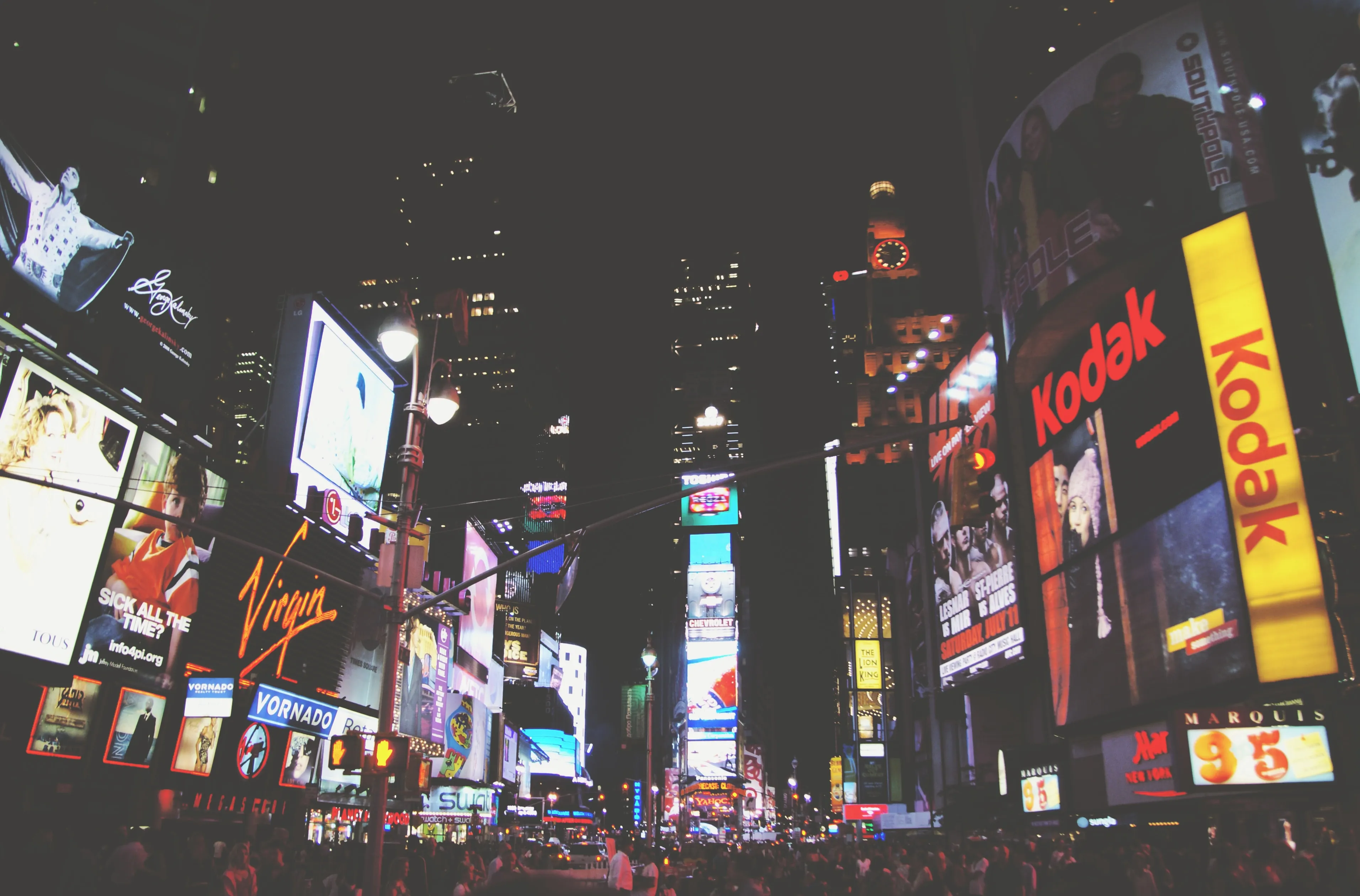 Photograph of Time Square in NYC by Wojtek Witkowski via Unsplash